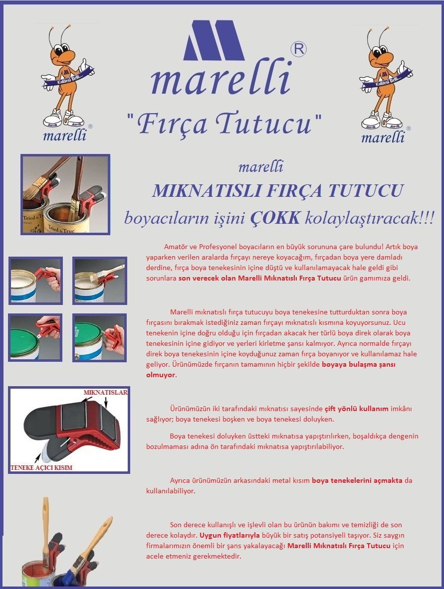 El aletleri | Marelli mıknatıslı boya fırçası tutucu (yeni ürün) | MFC0005 | 